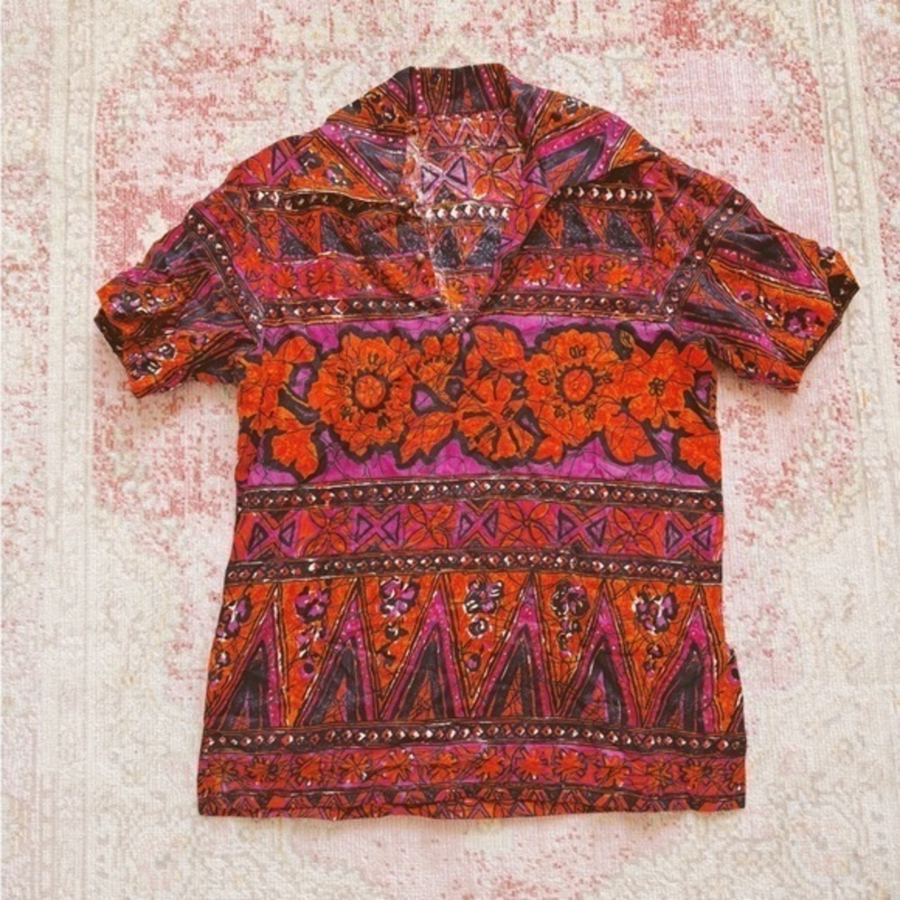Vibrant Multicolor Vintage Men's Shirt